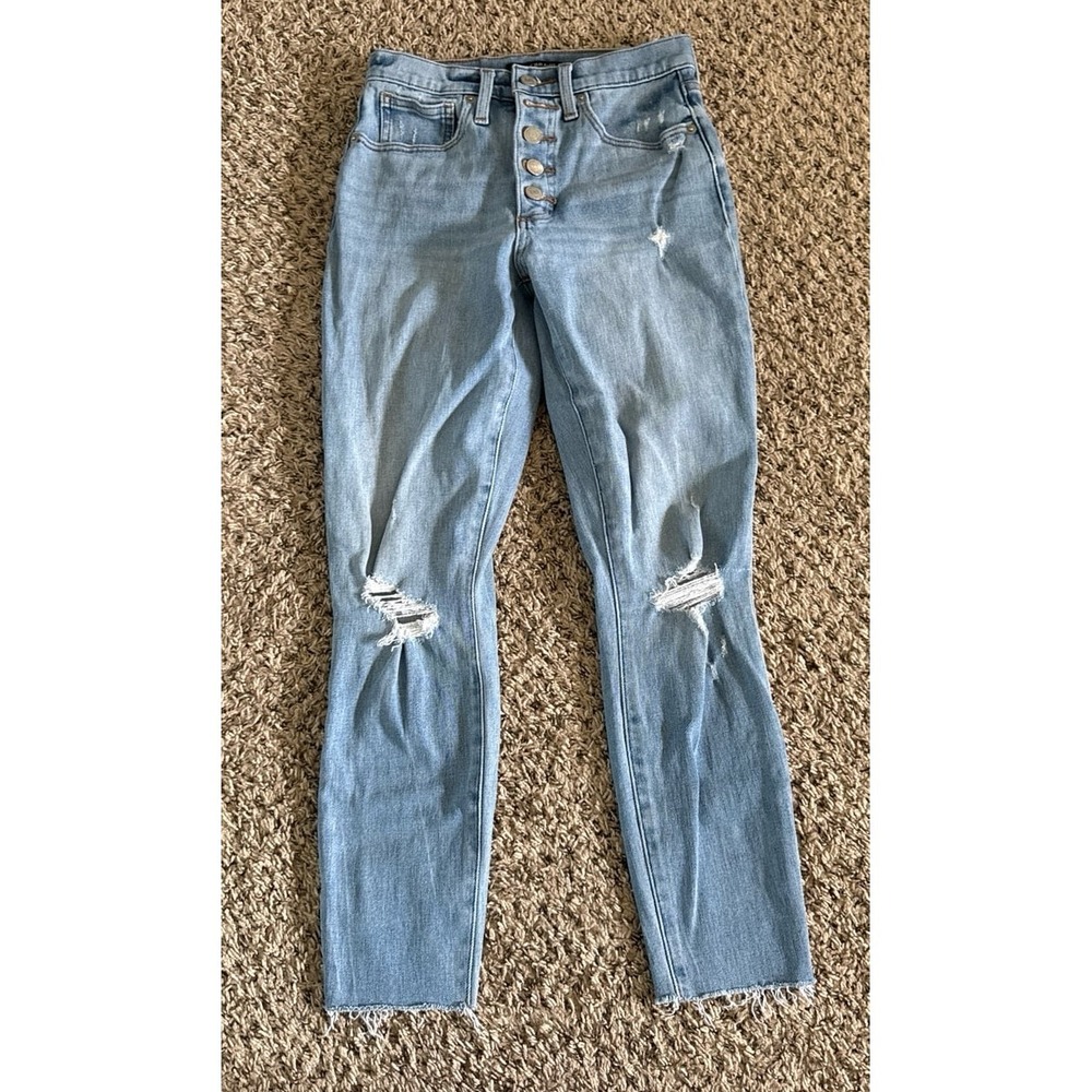 Lucky Brand Women's Bridgette Light Blue High Rise Crop Skinny Jeans Size 4/27